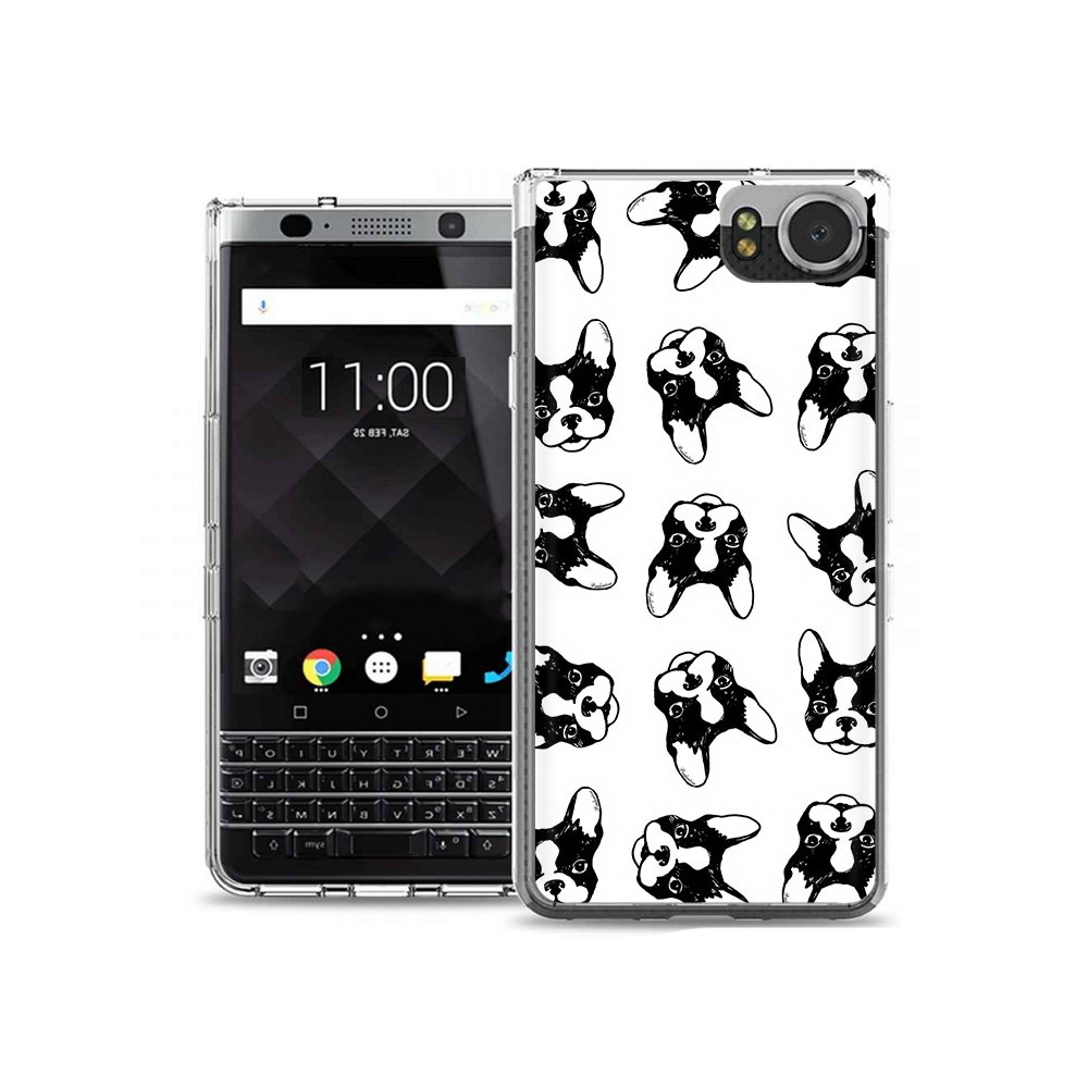 

Чехол MyPads Tocco для BlackBerry KeyOne черно белые собачки, Tocco