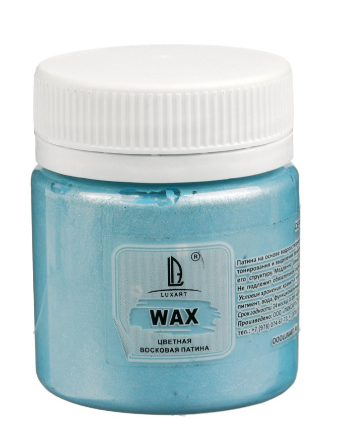 

Воск патинирующий LuxWax , 40 мл, неон голубой, перламутровый Luxart W14V40