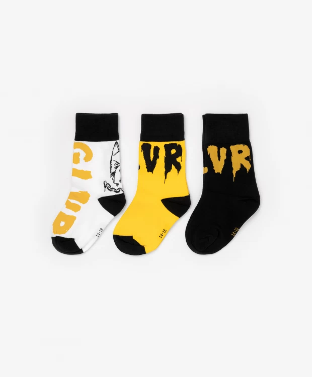 Носки детские Gulliver 22305BMC8507, черный, желтый, белый, 14-16