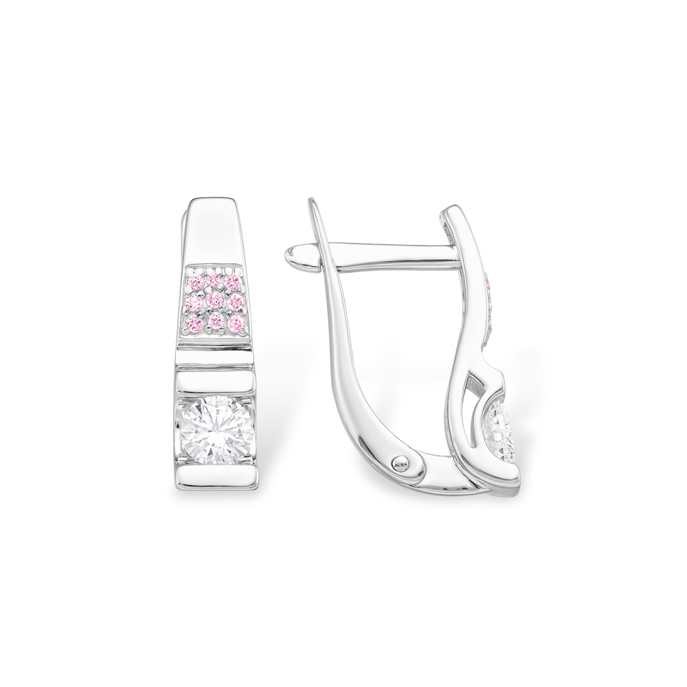 

Серьги из серебра EFREMOV 12100111503, фианит, 12100111503