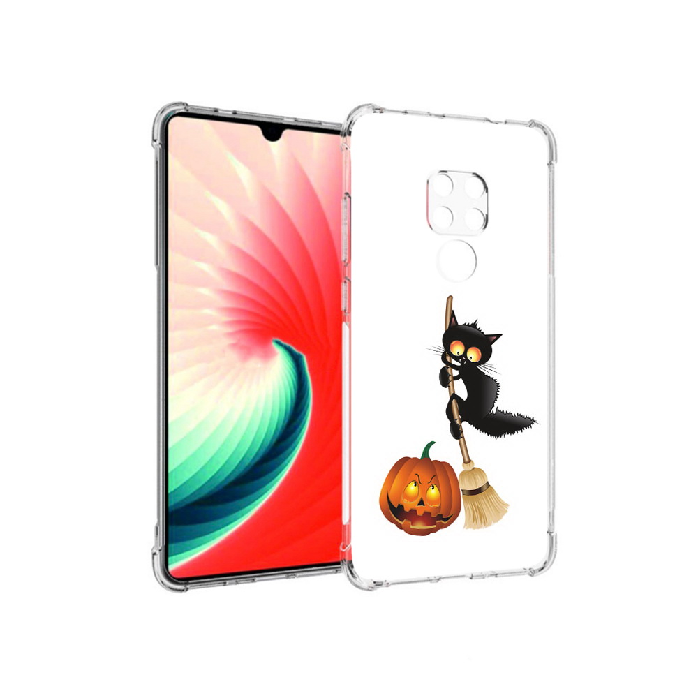

Чехол MyPads Tocco для Huawei Mate 20 хэлуинский котик, Прозрачный, Tocco