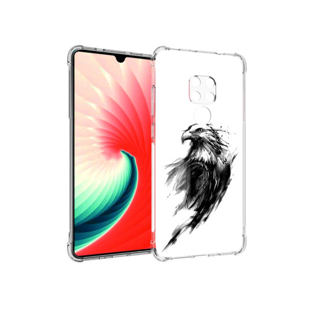 

Чехол MyPads Tocco для Huawei Mate 20 чб птица, Прозрачный, Tocco
