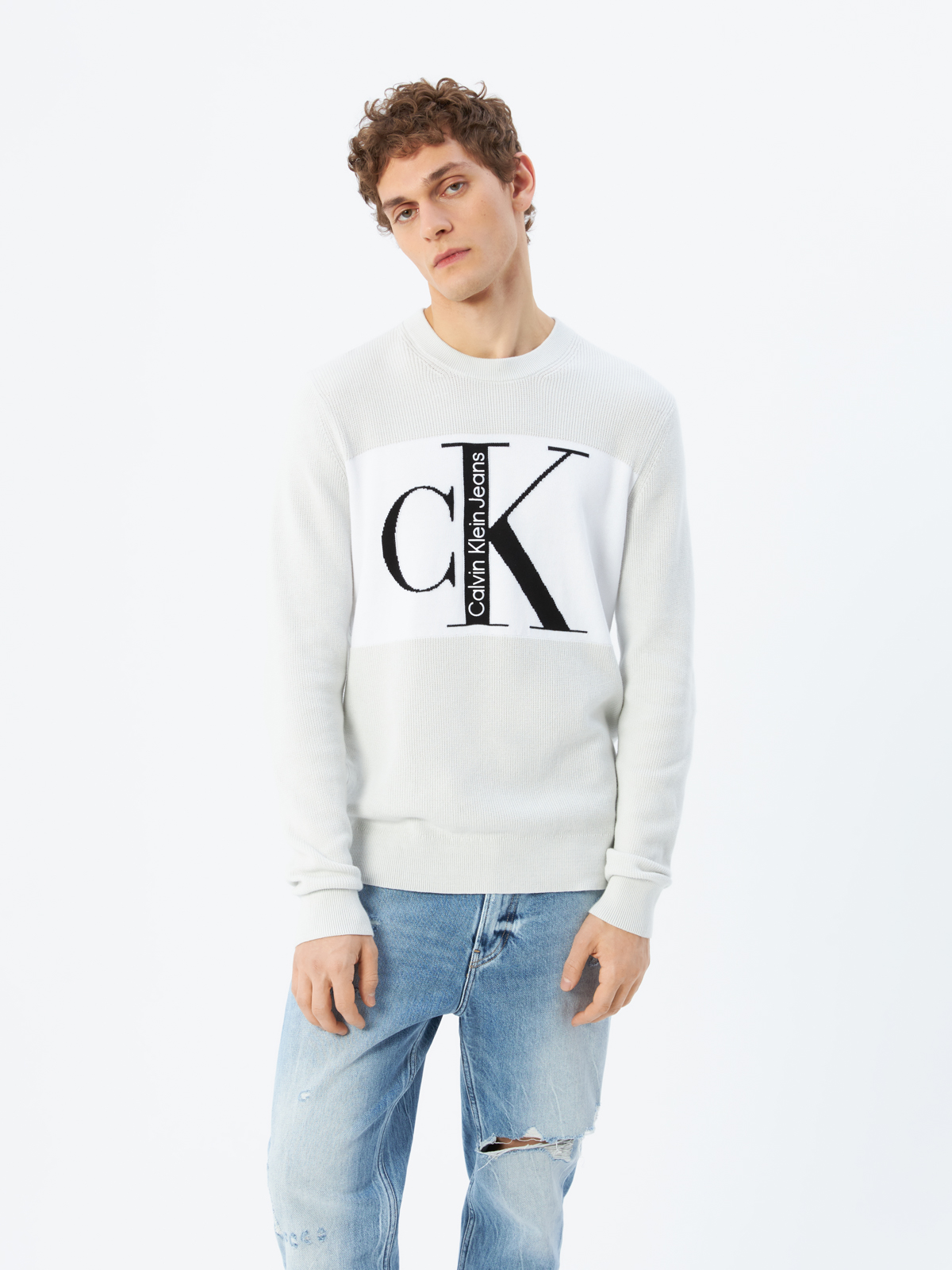 Джемпер мужской Calvin Klein Jeans J30J322203PRF белый L