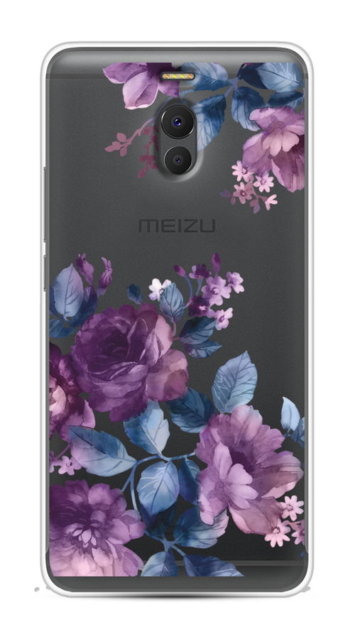 

Чехол на Meizu M6 Note "Purple Blossoms", Синий;фиолетовый, 72150-1