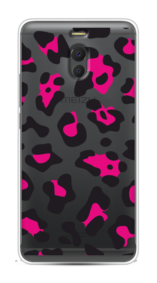 

Чехол на Meizu M6 Note "Pink cow spots", Черный;розовый, 72150-1