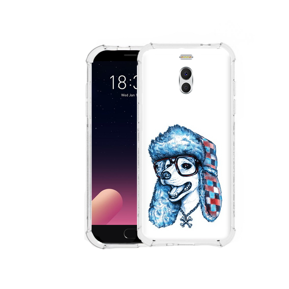 

Чехол MyPads Tocco для Meizu M6 Note зимний пес, Прозрачный, Tocco