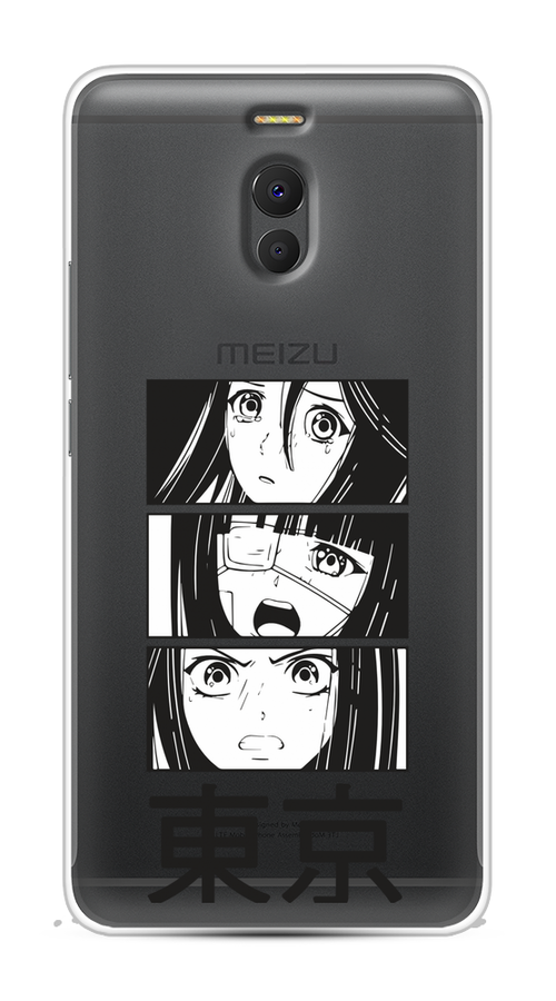 

Чехол на Meizu M6 Note "Tokyo girls", Белый;черный;прозрачный, 72150-1