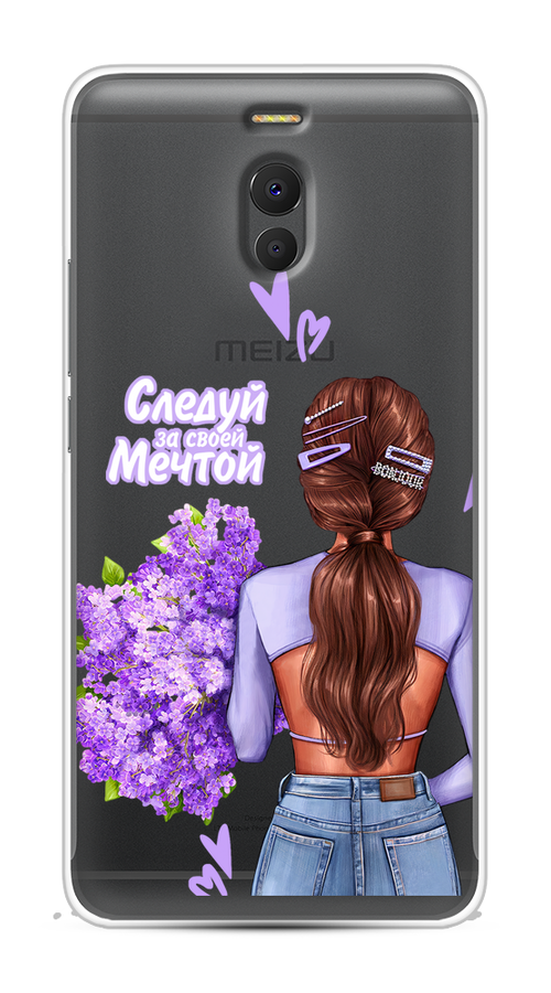 

Чехол на Meizu M6 Note "Следуй за своей мечтой", Фиолетовый;коричневый, 72150-1