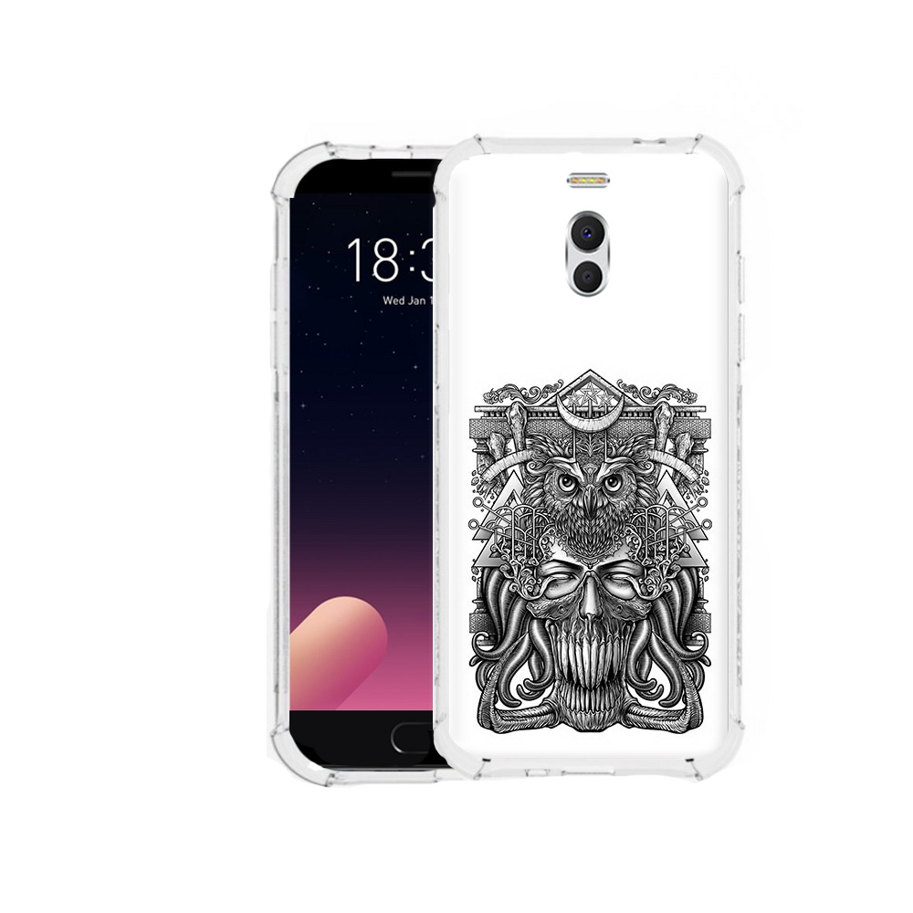 

Чехол MyPads Tocco для Meizu M6 Note зубастая сова, Прозрачный, Tocco