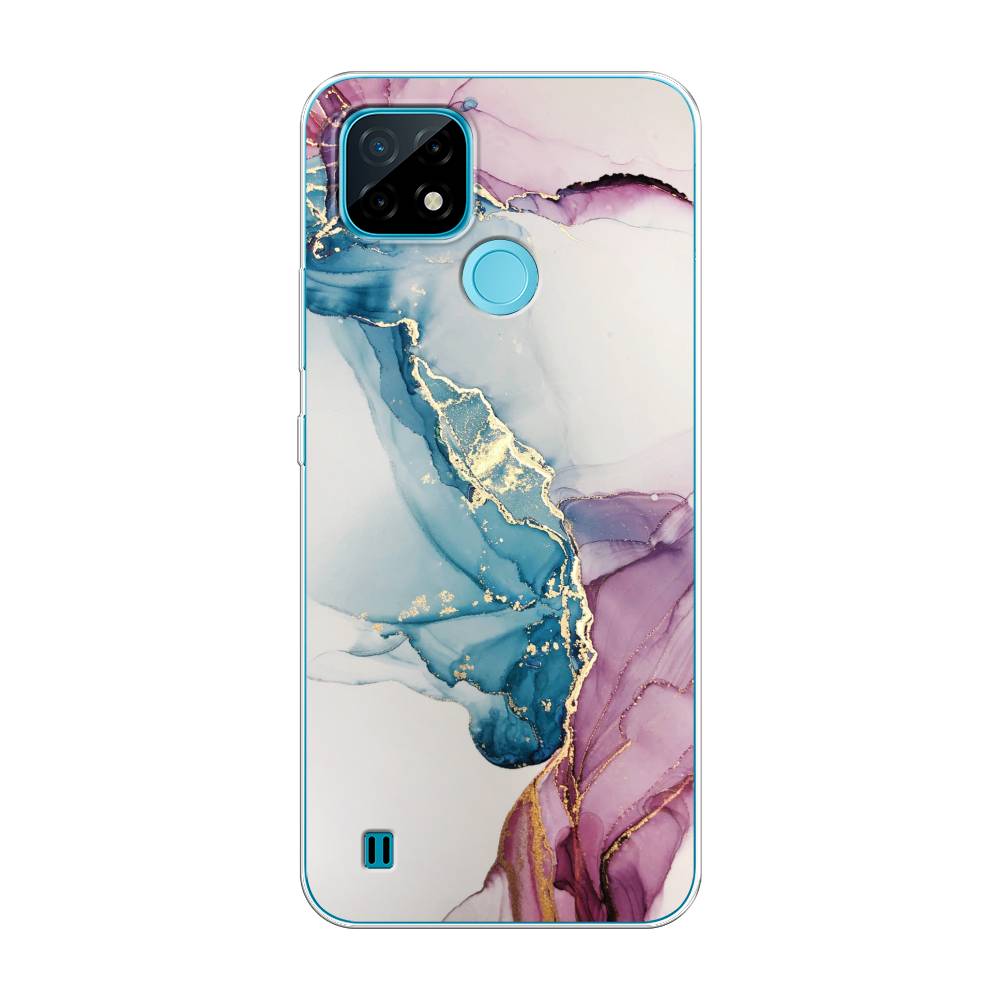 

Чехол на Oppo Realme C21 "Розовые разводы рисунок", 254950-3