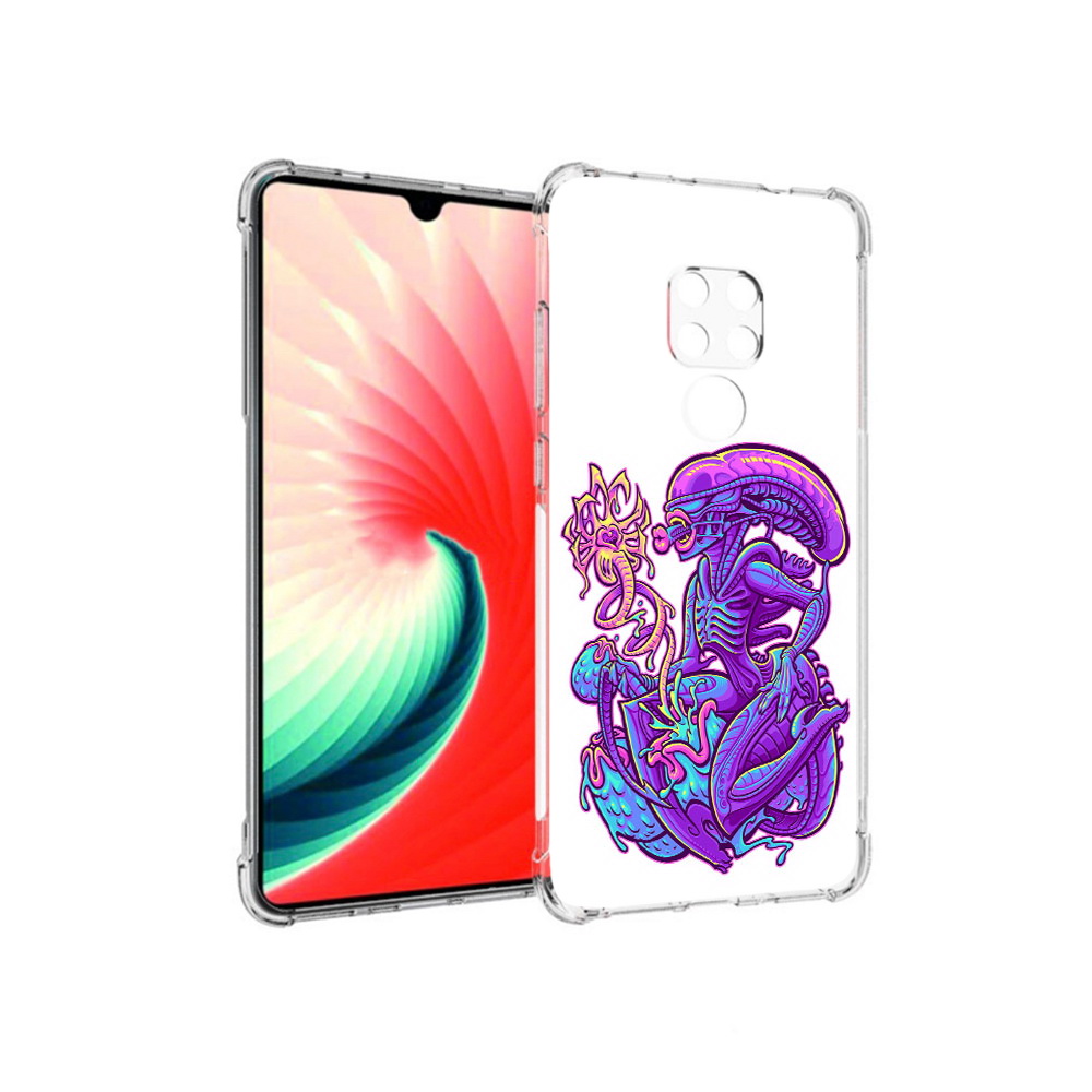 

Чехол MyPads Tocco для Huawei Mate 20 чужой фиолетовый цвет, Прозрачный, Tocco