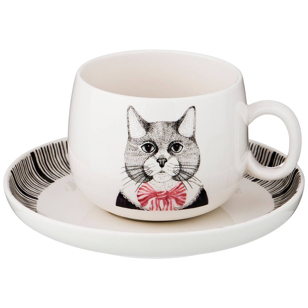 

Чайная пара на 1 персону fashion animals 2 пр 450 мл комплект из 4 наборов