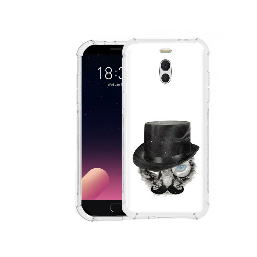 

Чехол MyPads Tocco для Meizu M6 Note интелегентный кот, Прозрачный, Tocco