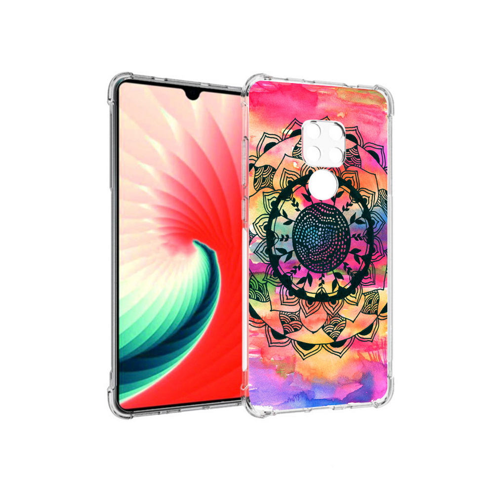 Чехол MyPads Tocco для Huawei Mate 20 яркая абстракция круглый цветок