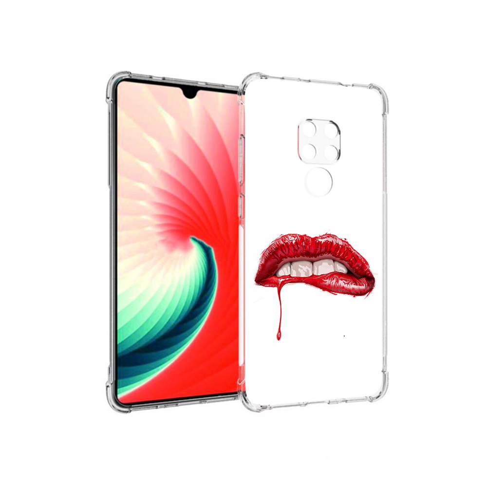 

Чехол MyPads Tocco для Huawei Mate 20 яркие красные губы, Прозрачный, Tocco