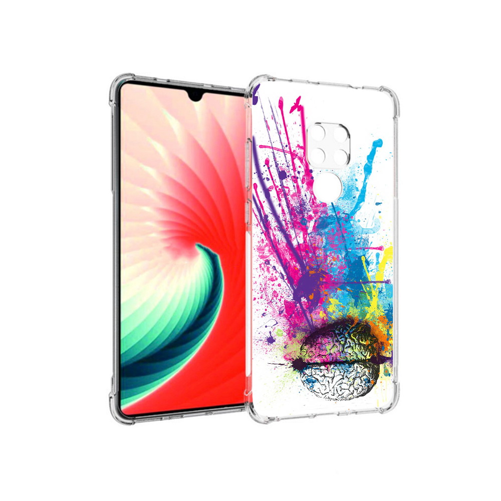 

Чехол MyPads Tocco для Huawei Mate 20 яркий красочный мозг, Прозрачный, Tocco