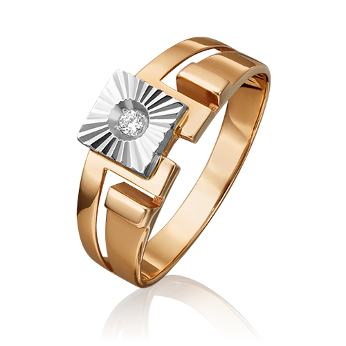 

Кольцо из комбинированного золота с фианитом р. 20 PLATINA jewelry 01-1141-00-401-1111-05, 01-1141-00-401-1111-05