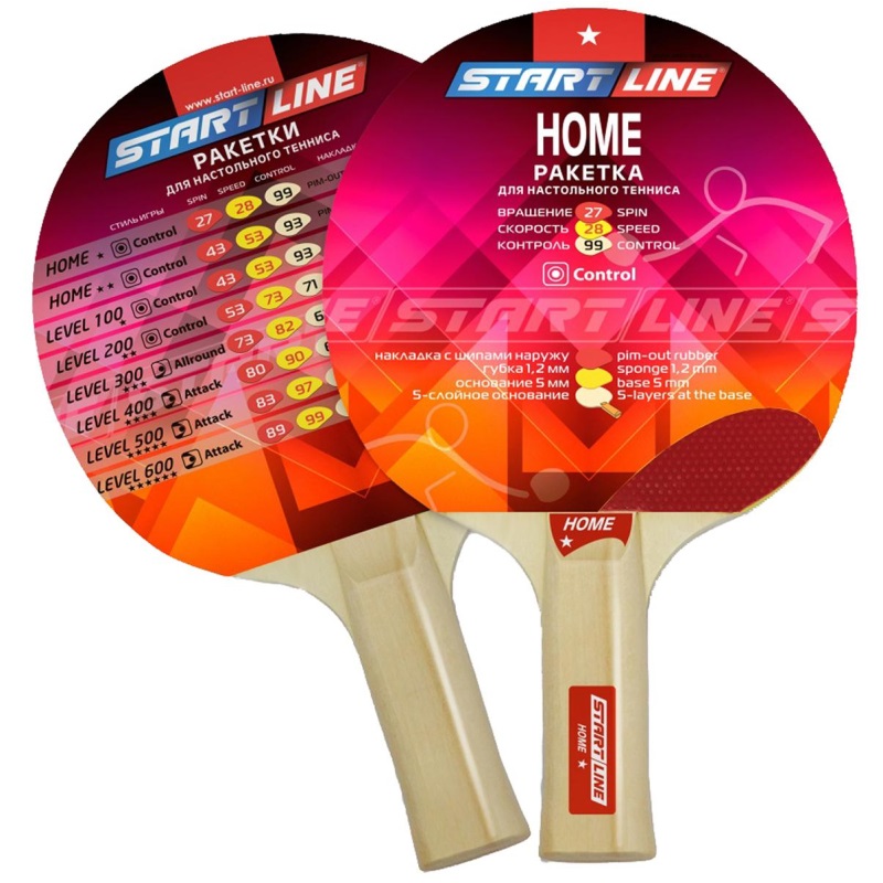 

Ракетка для настольного тенниса START LINE Home (анатомическая) spt0033056