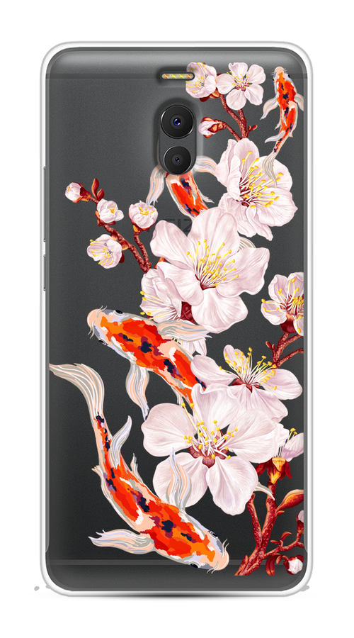 

Чехол на Meizu M6 Note "Карпы и сакура", Оранжевый;розовый;бежевый;прозрачный, 72150-1