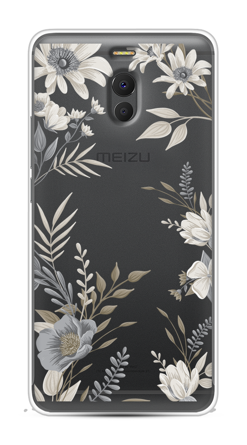 

Чехол на Meizu M6 Note "Цветы сепия", Серый;прозрачный;зеленый;белый, 72150-1