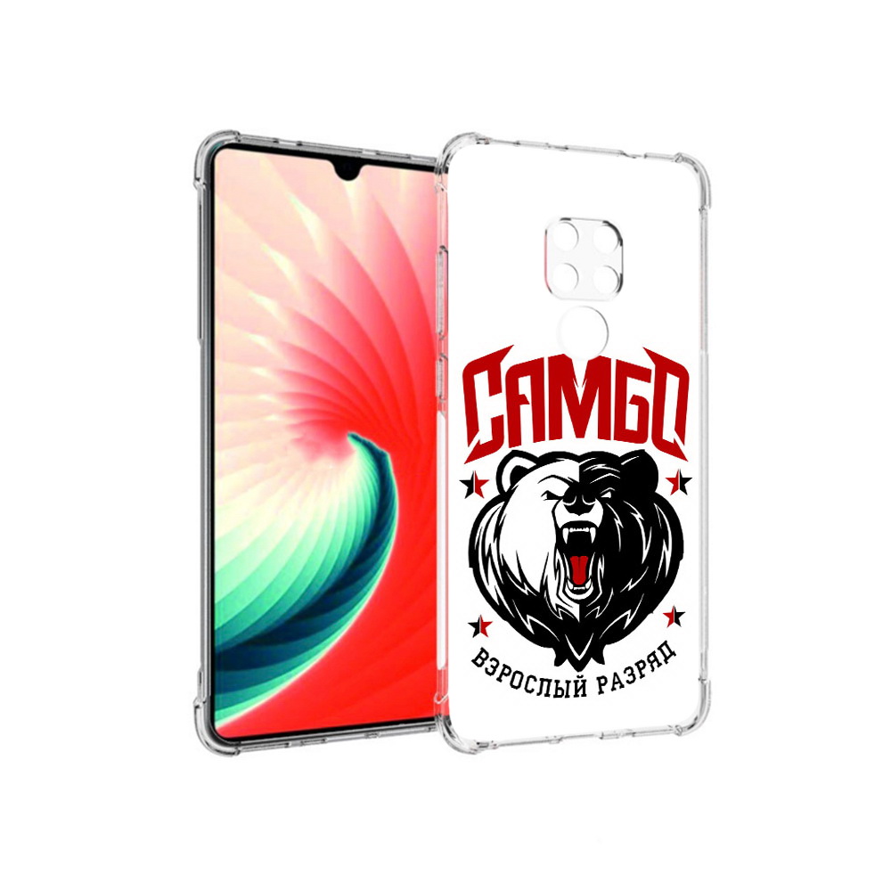 

Чехол MyPads Tocco для Huawei Mate 20 Единоборства Самбо медведь, Прозрачный, Tocco