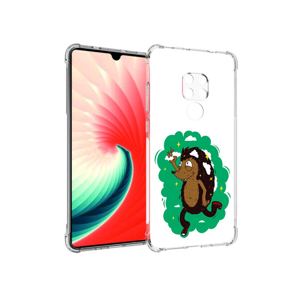 

Чехол MyPads Tocco для Huawei Mate 20 Ежик в облаках, Прозрачный, Tocco