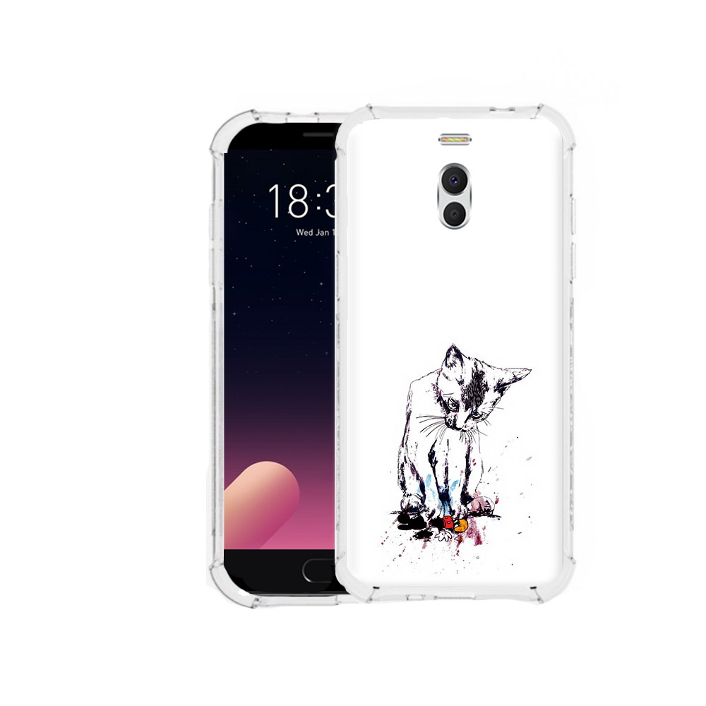 

Чехол MyPads Tocco для Meizu M6 Note кот и микки, Прозрачный, Tocco