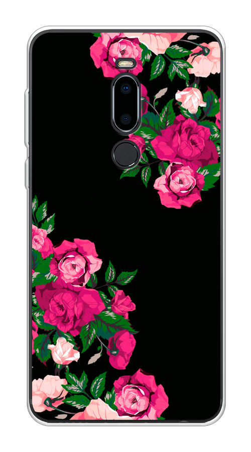 

Чехол на Meizu M8 "Розы фуксия", Черный;розовый;зеленый, 73150-1
