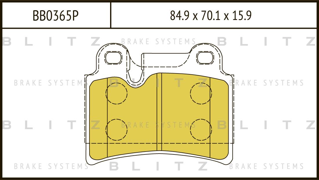 

Тормозные колодки BLITZ дисковые BB0365P