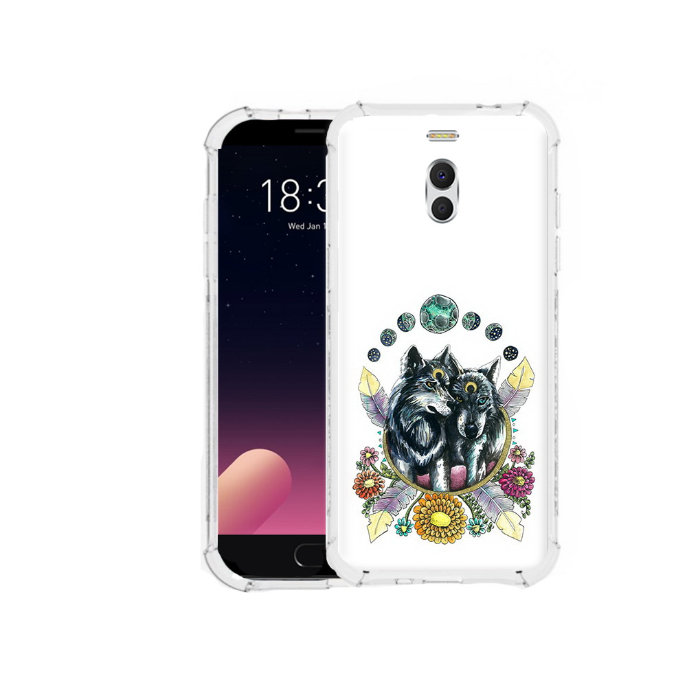 

Чехол MyPads Tocco для Meizu M6 Note красивые волки абстракция, Прозрачный, Tocco