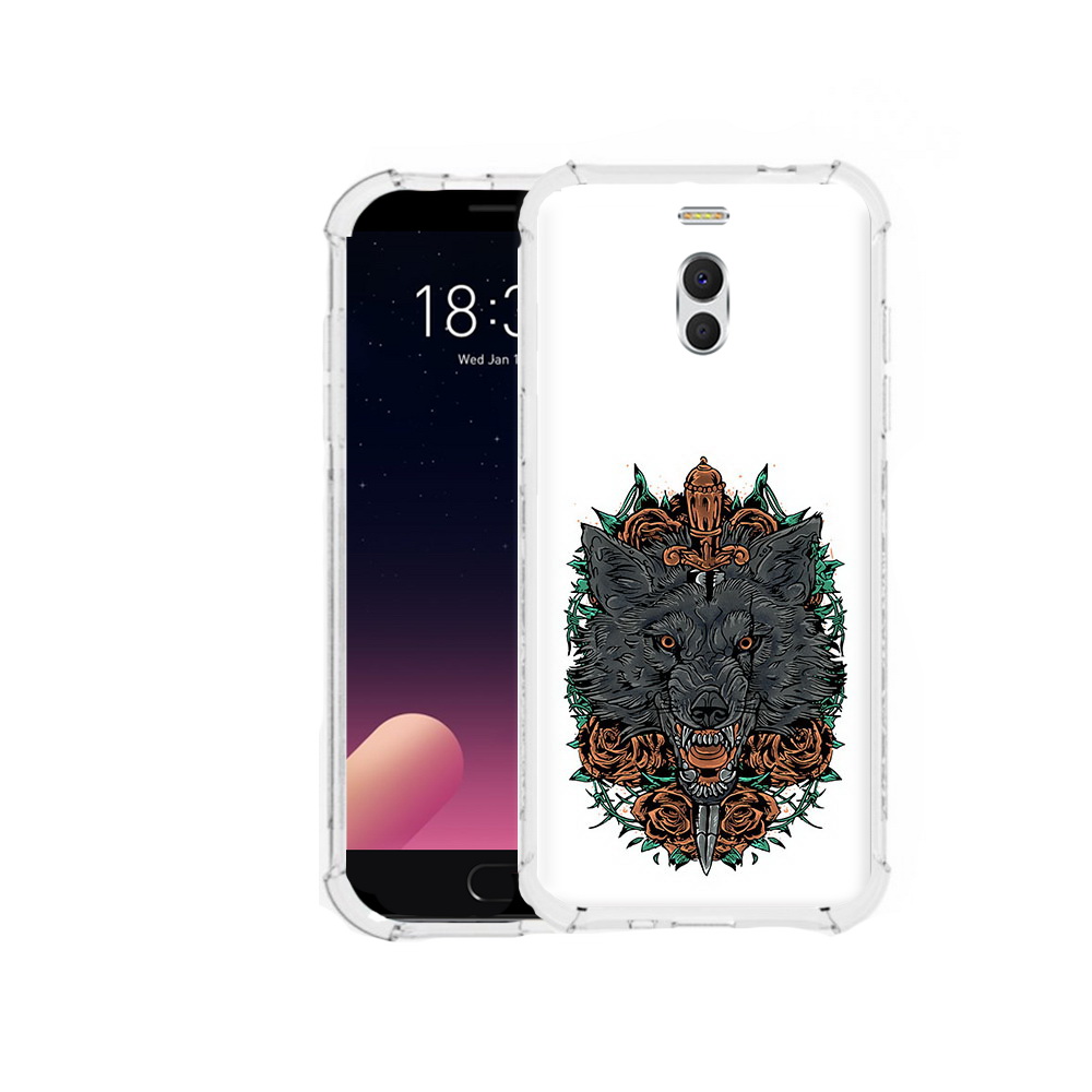 

Чехол MyPads Tocco для Meizu M6 Note красивый злой волк, Прозрачный, Tocco