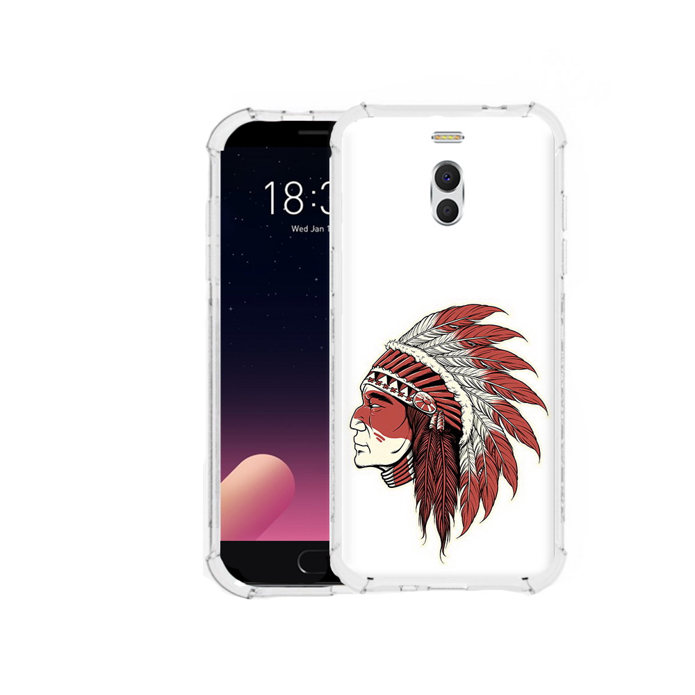 

Чехол MyPads Tocco для Meizu M6 Note красный индеец, Прозрачный, Tocco