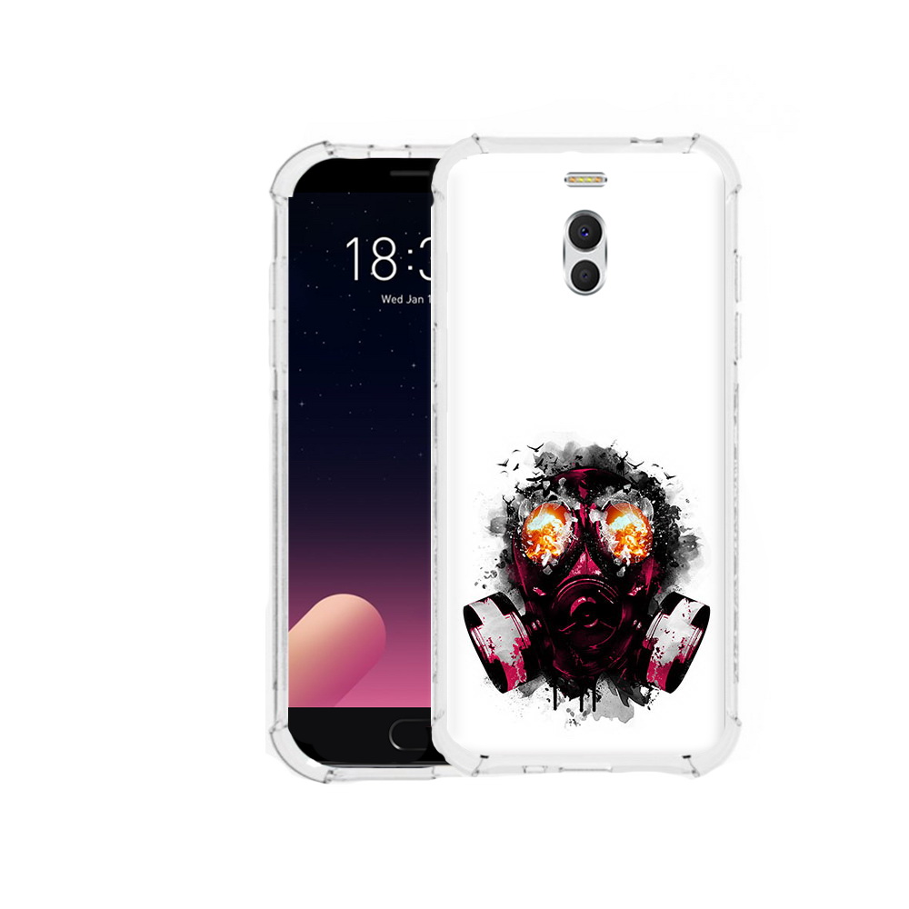 

Чехол MyPads Tocco для Meizu M6 Note красный противогаз, Прозрачный, Tocco