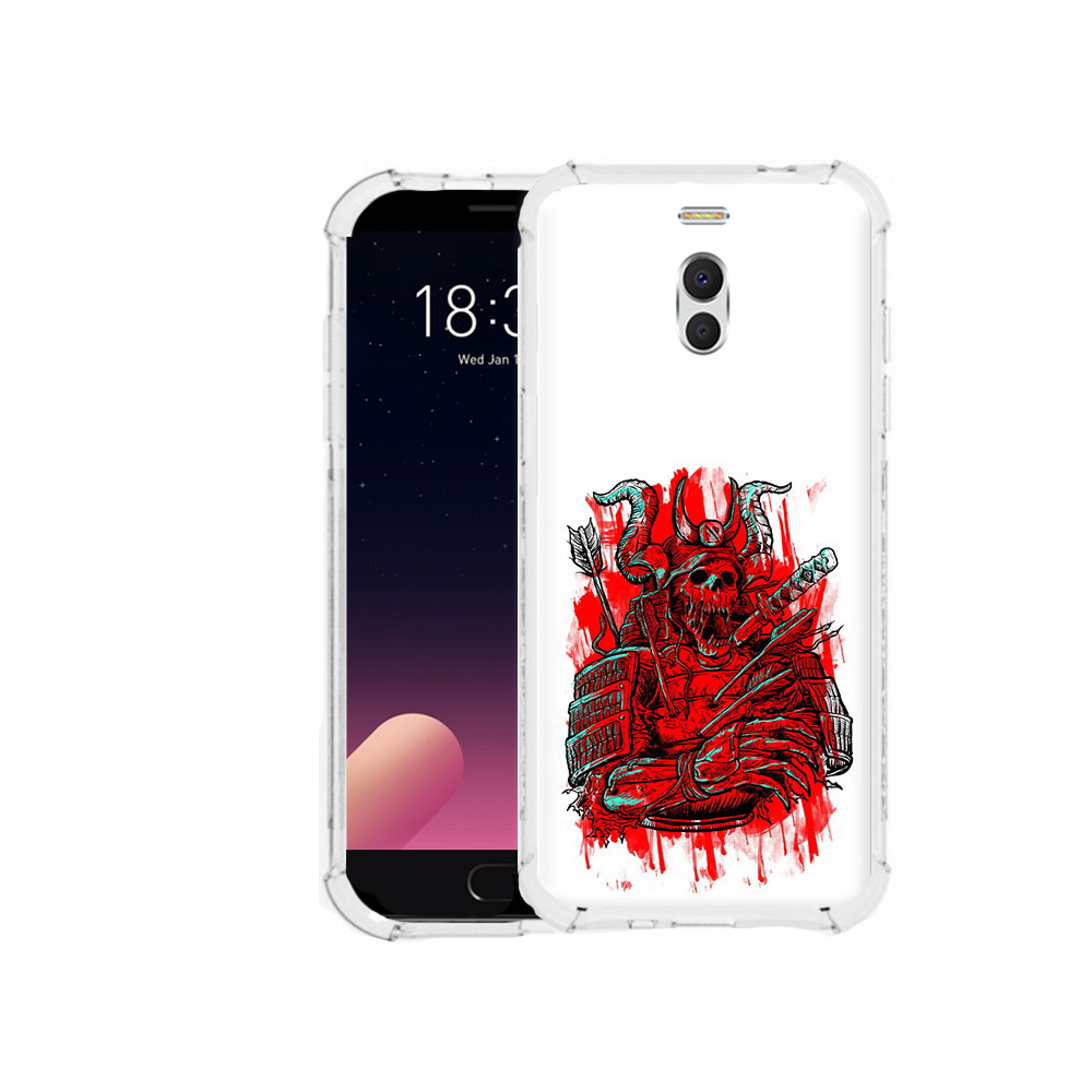 

Чехол MyPads Tocco для Meizu M6 Note красный скелет воин, Прозрачный, Tocco