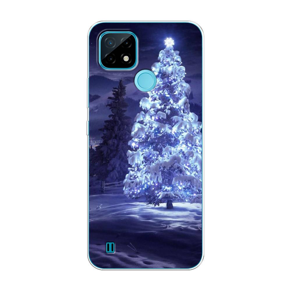 

Чехол на Oppo Realme C21 "Зима 4", Синий;черный;белый, 254950-2