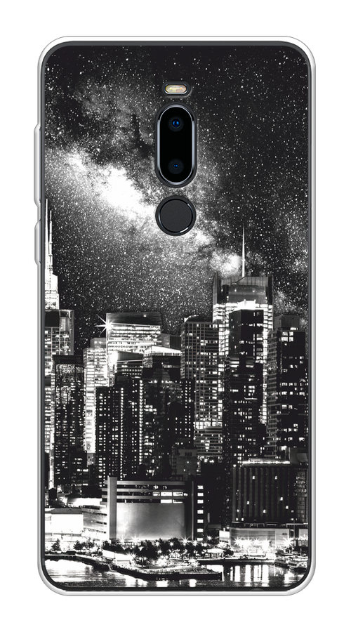 

Чехол на Meizu M8 "Ночной Нью-Йорк", Черный;серый;белый, 73150-1