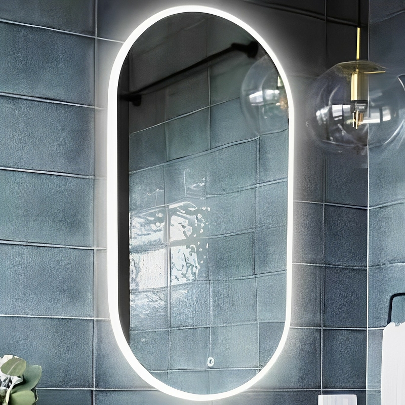 Зеркало Relisan Melina 550х1000 Гл000024394 с подсветкой с сенсорным выключателем, Белый