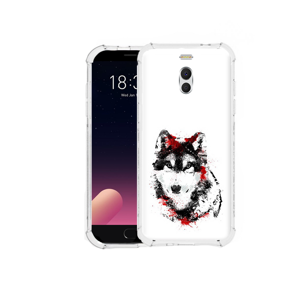 

Чехол MyPads Tocco для Meizu M6 Note кровавый волк, Прозрачный, Tocco