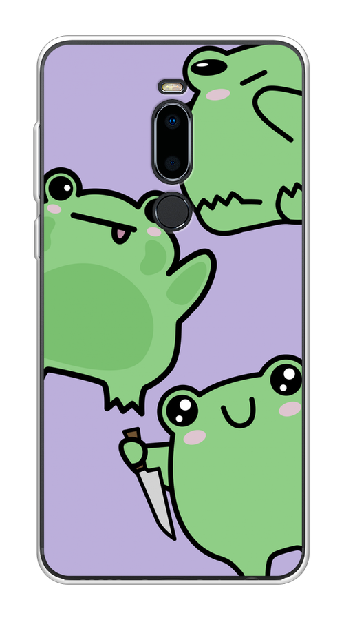

Чехол на Meizu M8 "Опасные лягушата", Фиолетовый;зеленый;черный, 73150-1