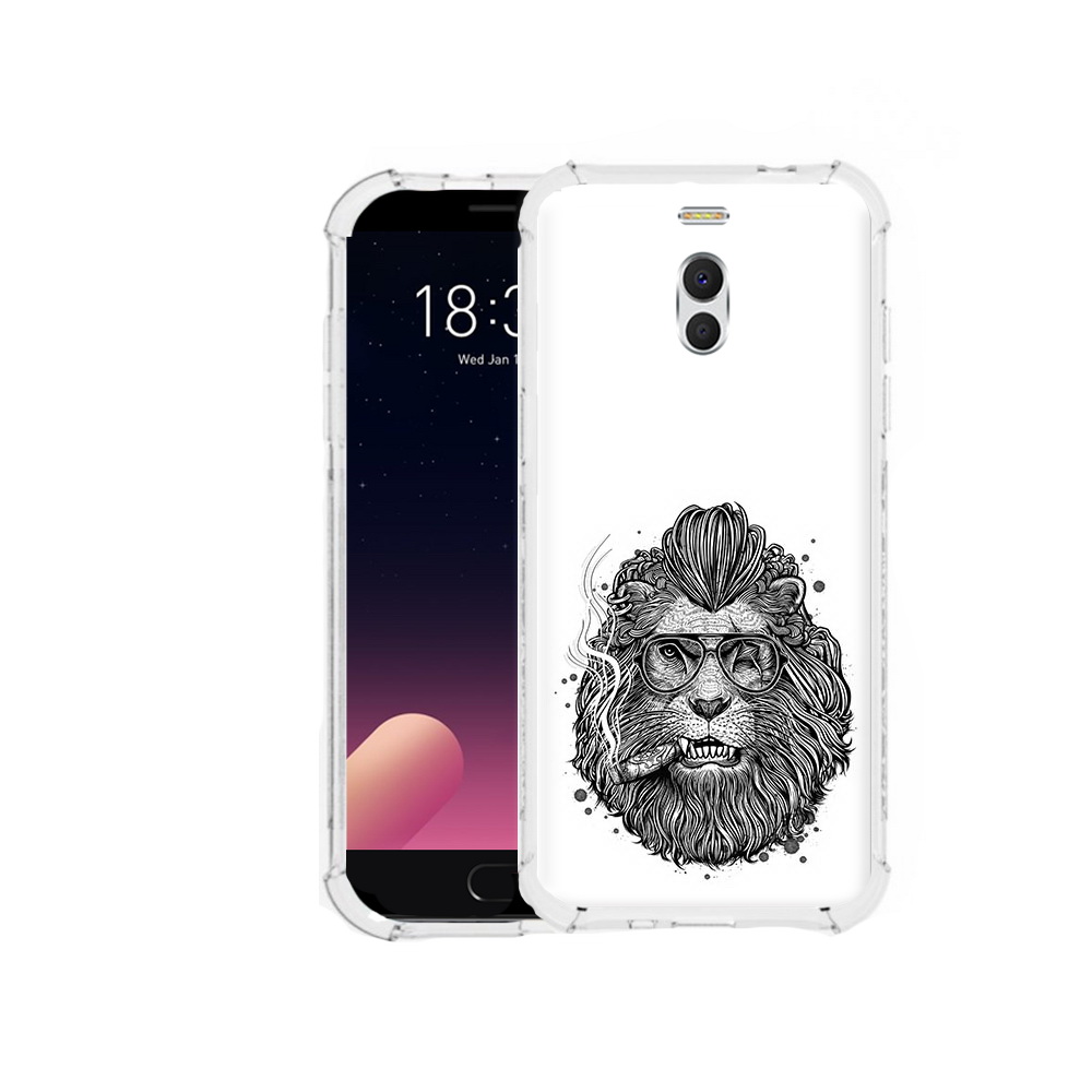 

Чехол MyPads Tocco для Meizu M6 Note курящий лев, Прозрачный, Tocco