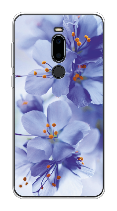 

Чехол на Meizu M8 "Фиолетовые цветки", Фиолетовый;синий, 73150-1