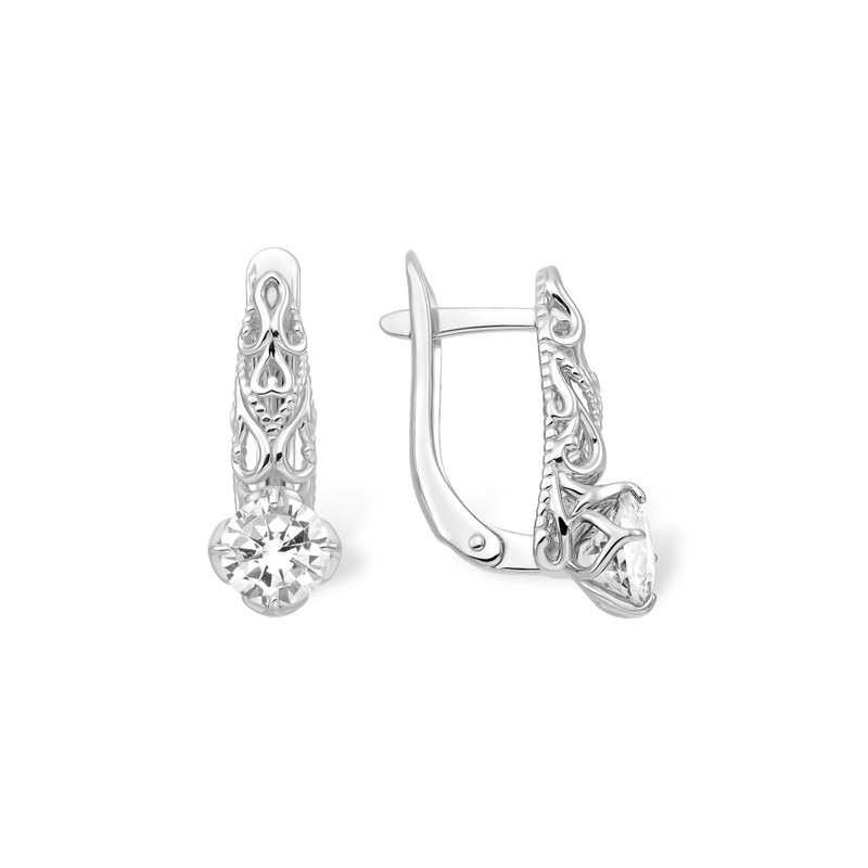 

Серьги из серебра EFREMOV 12100111909, фианит, 12100111909