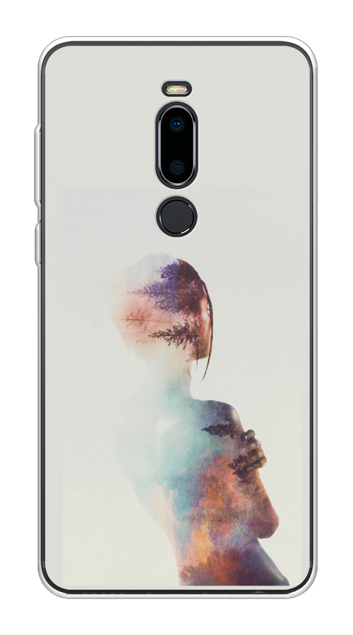 

Чехол на Meizu M8 "Девушка-лес", Розовый;голубой;серый, 73150-1