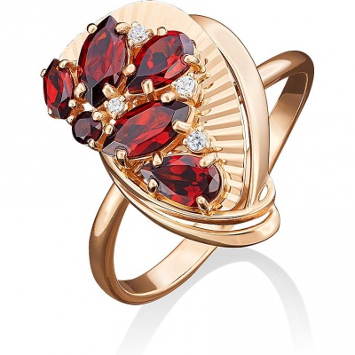 

Кольцо из красного золота с фианитом/гранатом р. 16 PLATINA jewelry 01-5032-00-210-1110-46, 01-5032-00-210-1110-46