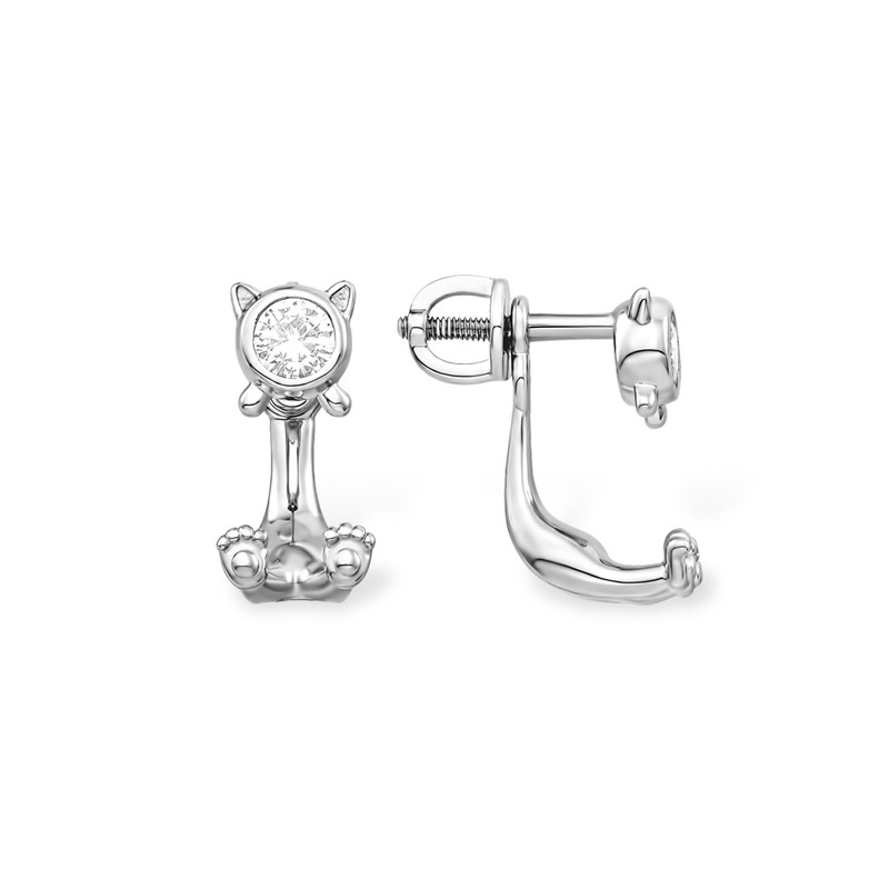 

Серьги из серебра EFREMOV 12100111955, фианит, 12100111955