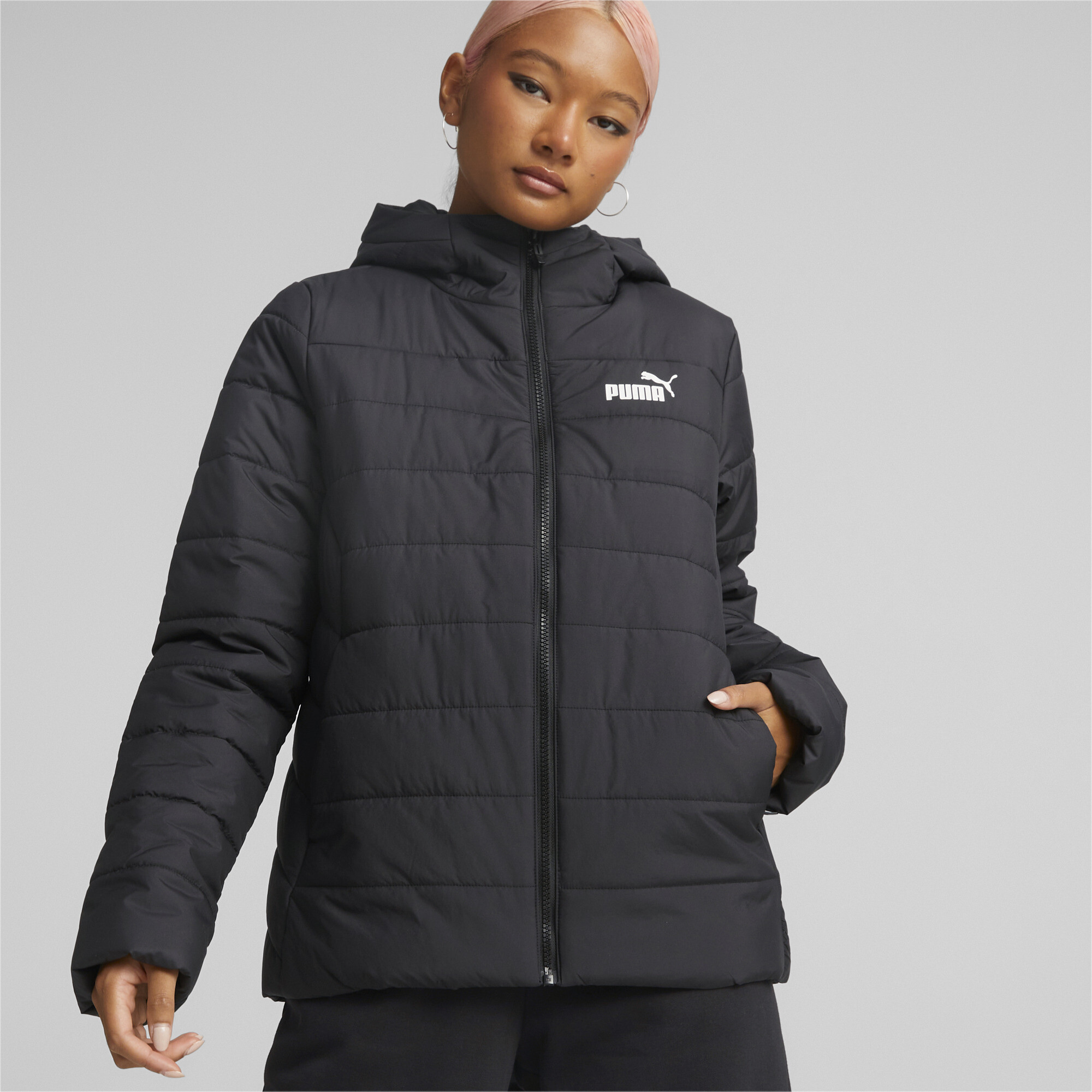 Куртка женская PUMA Ess Hooded Padded Jacket черная S