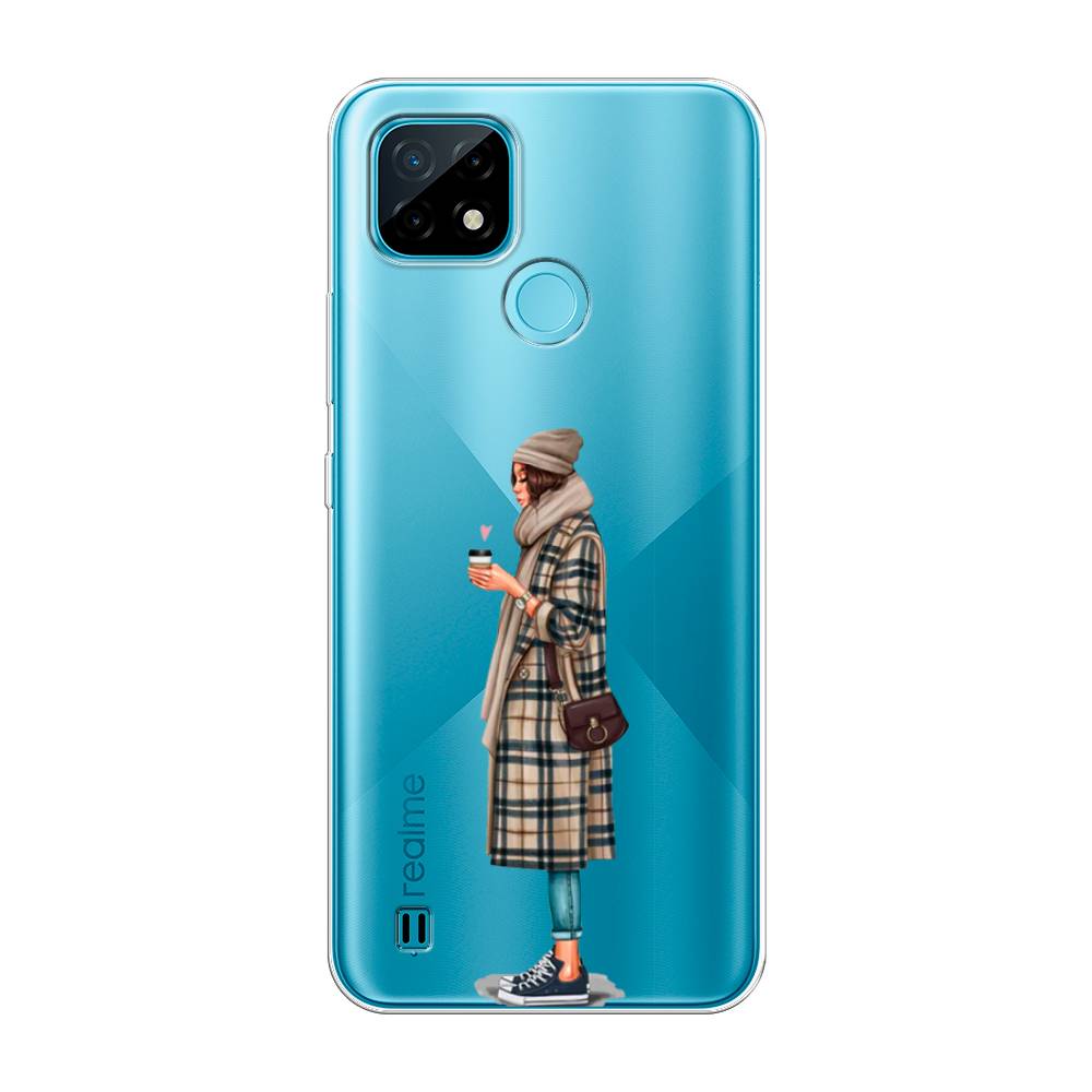 

Чехол на Oppo Realme C21 "Утренний кофе", Коричневый;бежевый, 254950-6