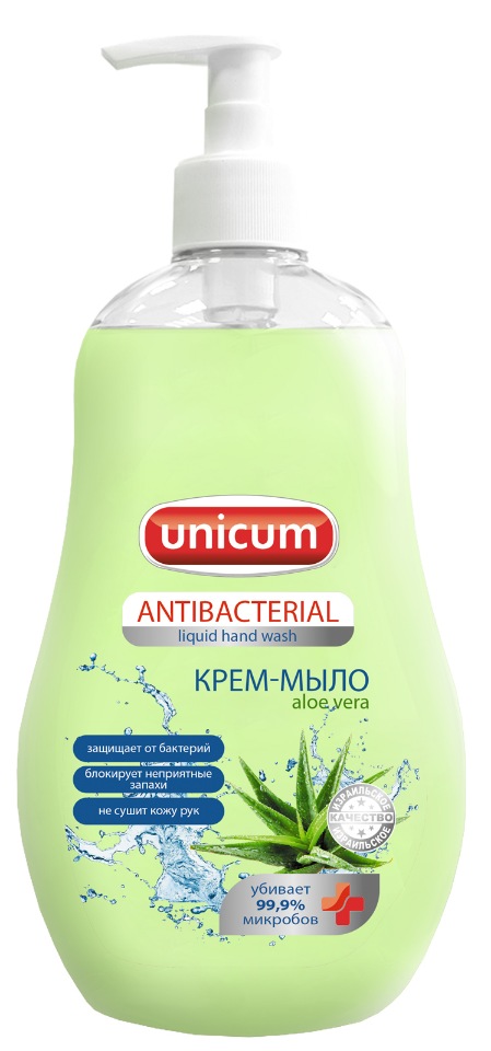 фото Антибактериальное крем-мыло unicum aloe vera, 550 мл