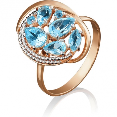 

Кольцо из золота р. 18,5 PLATINA jewelry 01-5043-00-201-1110-46, топаз, 01-5043-00-201-1110-46