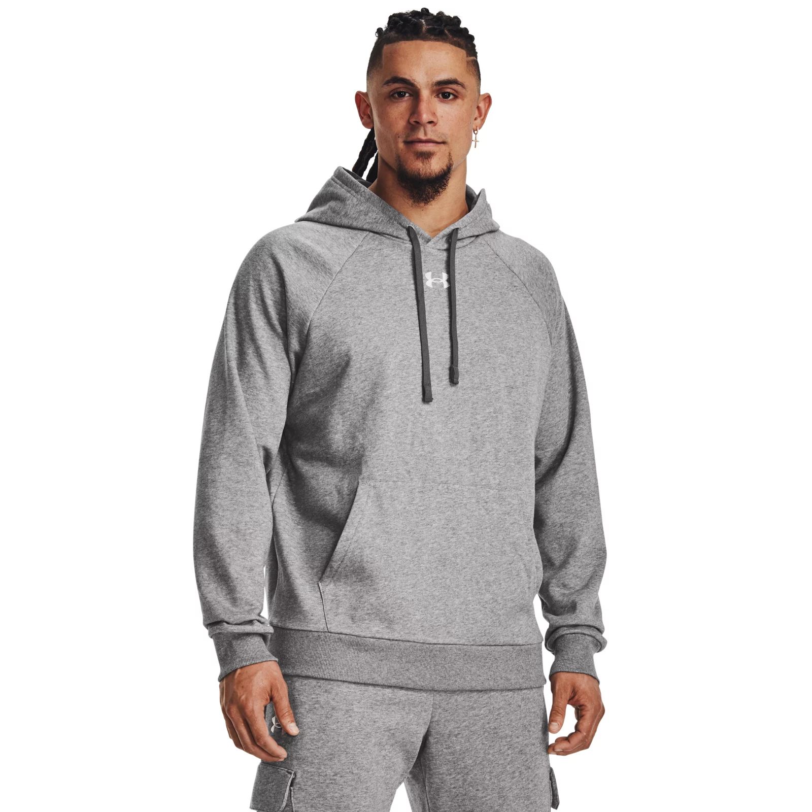 Худи мужское Under Armour Ua Rival Fleece Hoodie серое LG